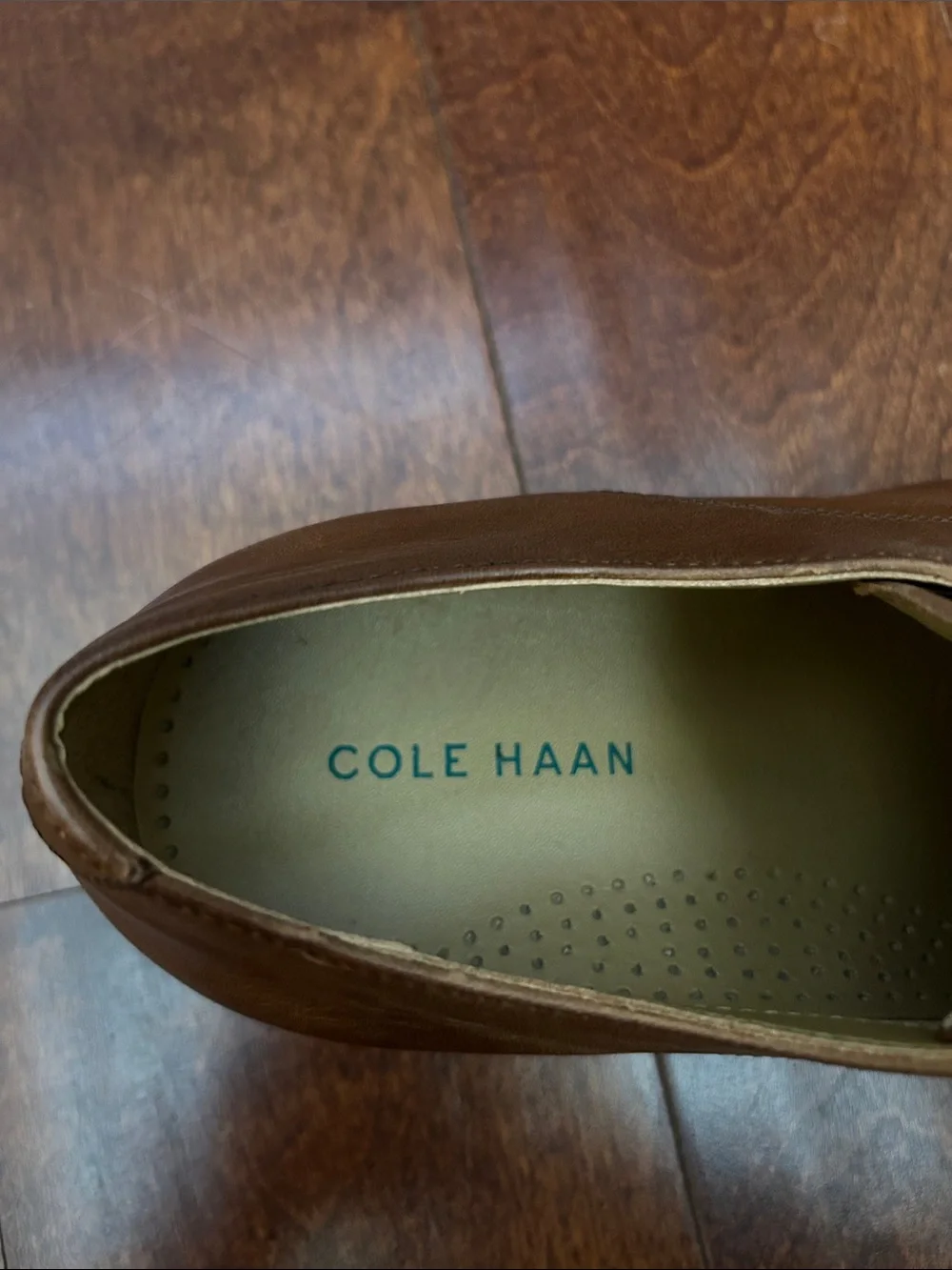 Cole Haan Men’s Brown Leather Derby Oxfords, Smart Classic Shoe, Size 8.5